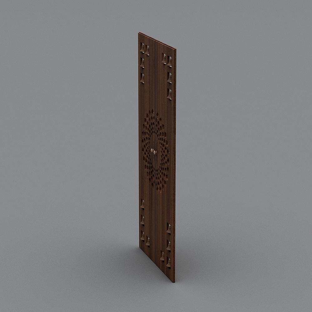 Elegant Wooden Door 3D model
