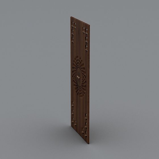 Elegant Wooden Door 3D model