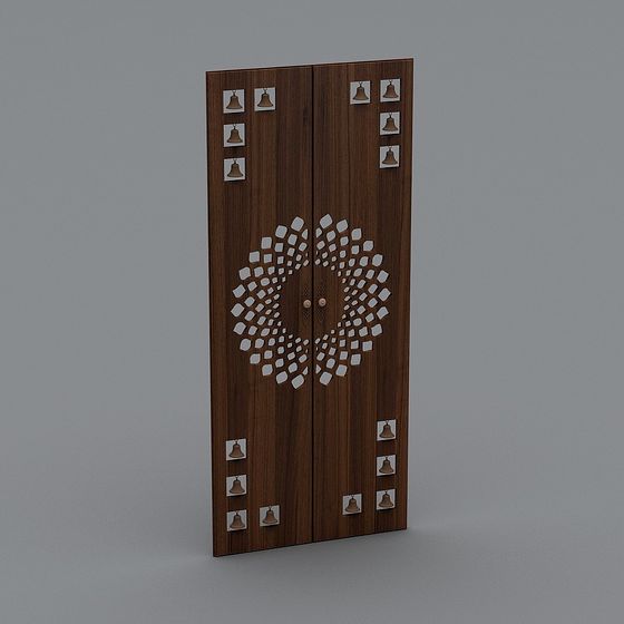 Exquisite Wooden Door 3D model