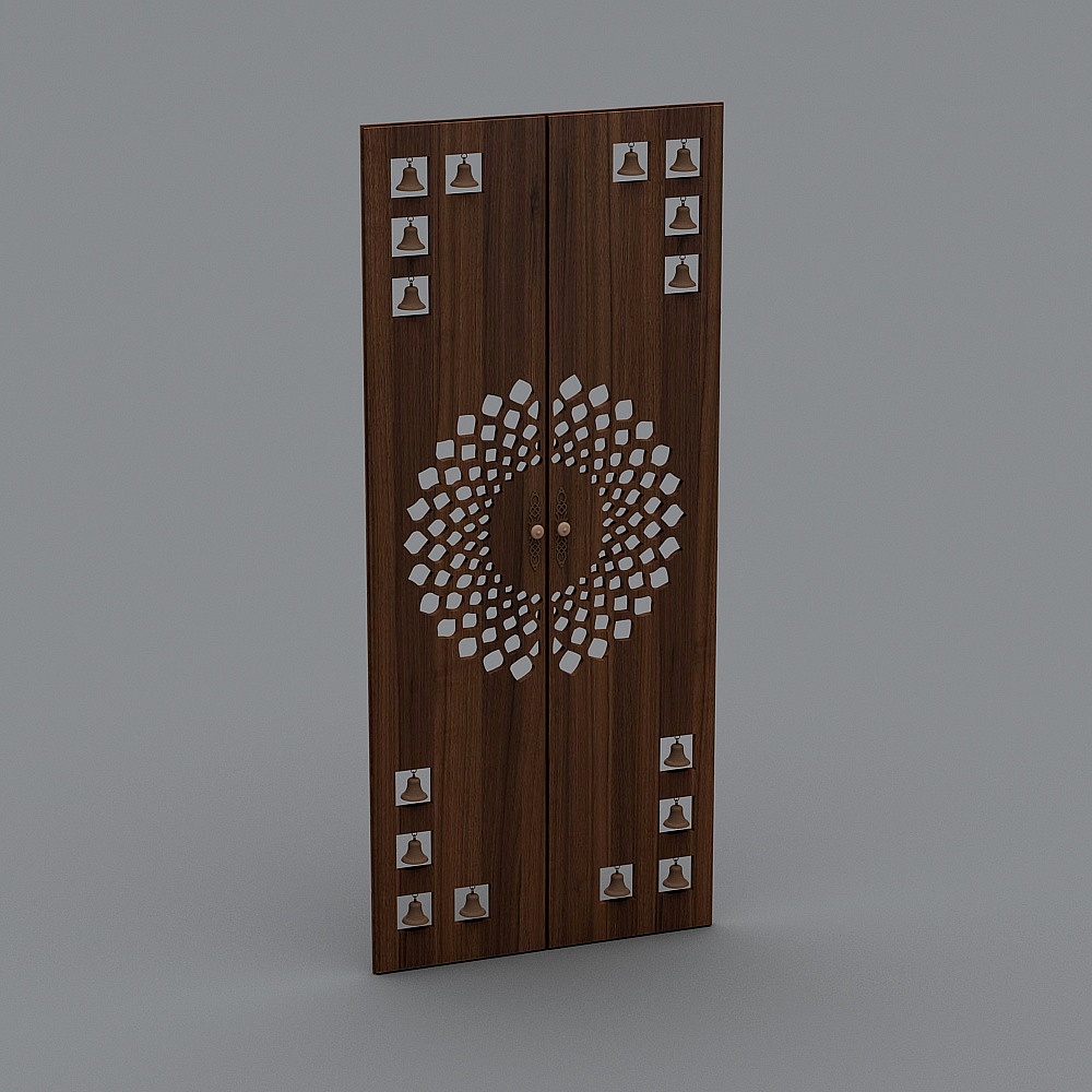 Exquisite Wooden Door 3D model