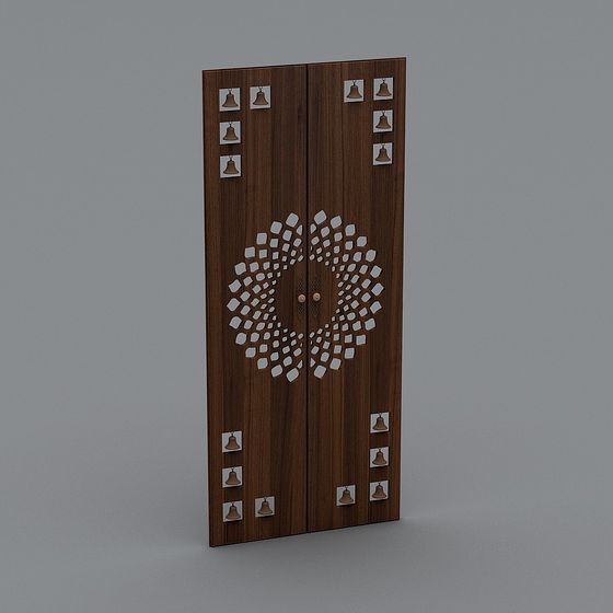 Exquisite Wooden Door 3D model