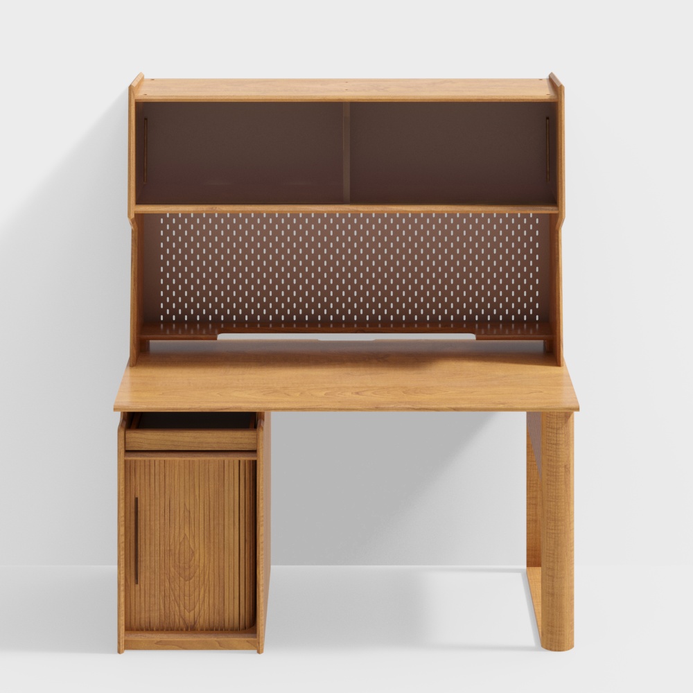 Van house furniture - eaves desk - 1400 roller shutter model - cherry wood