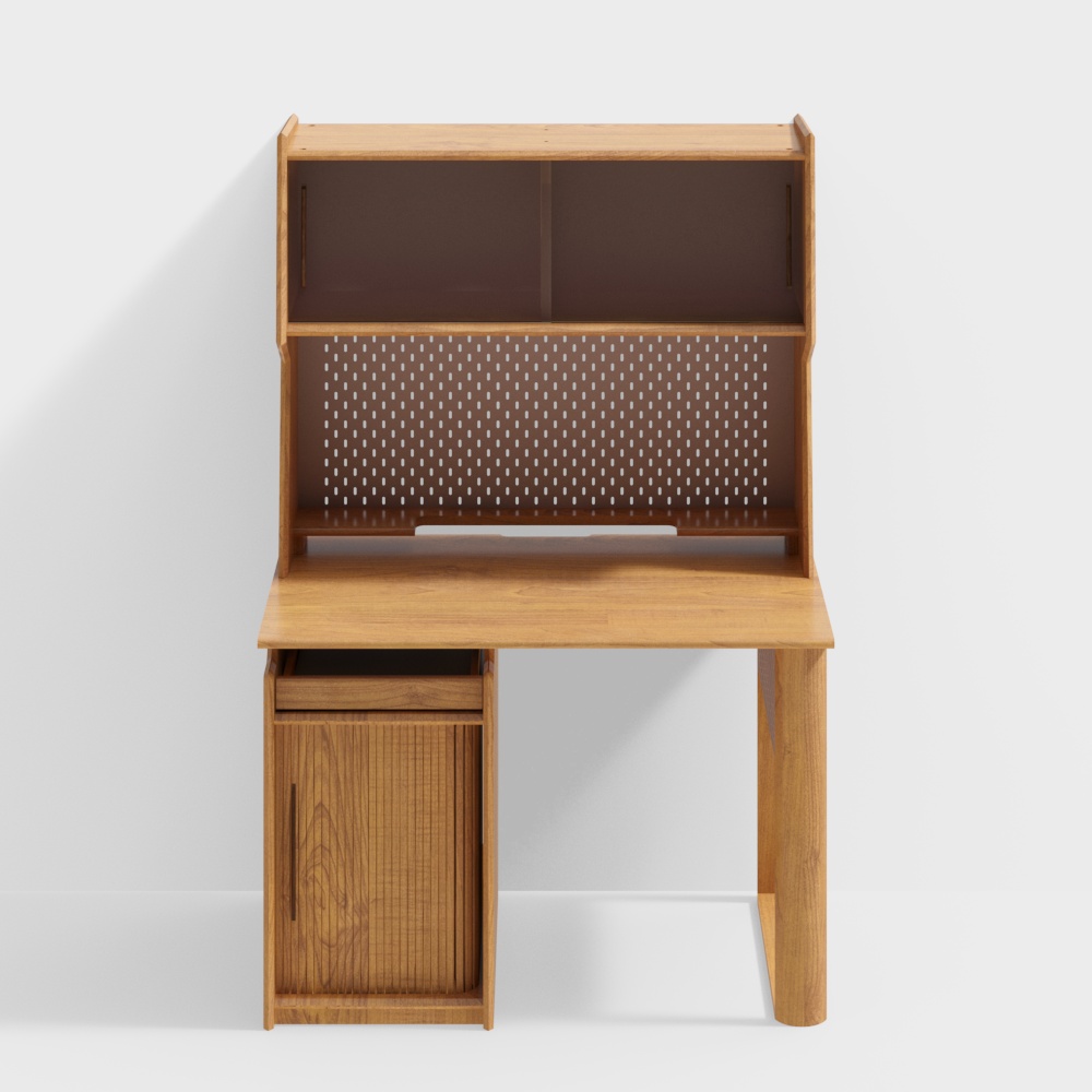 Van house furniture - eaves desk - 1100 roller shutter model - cherry wood