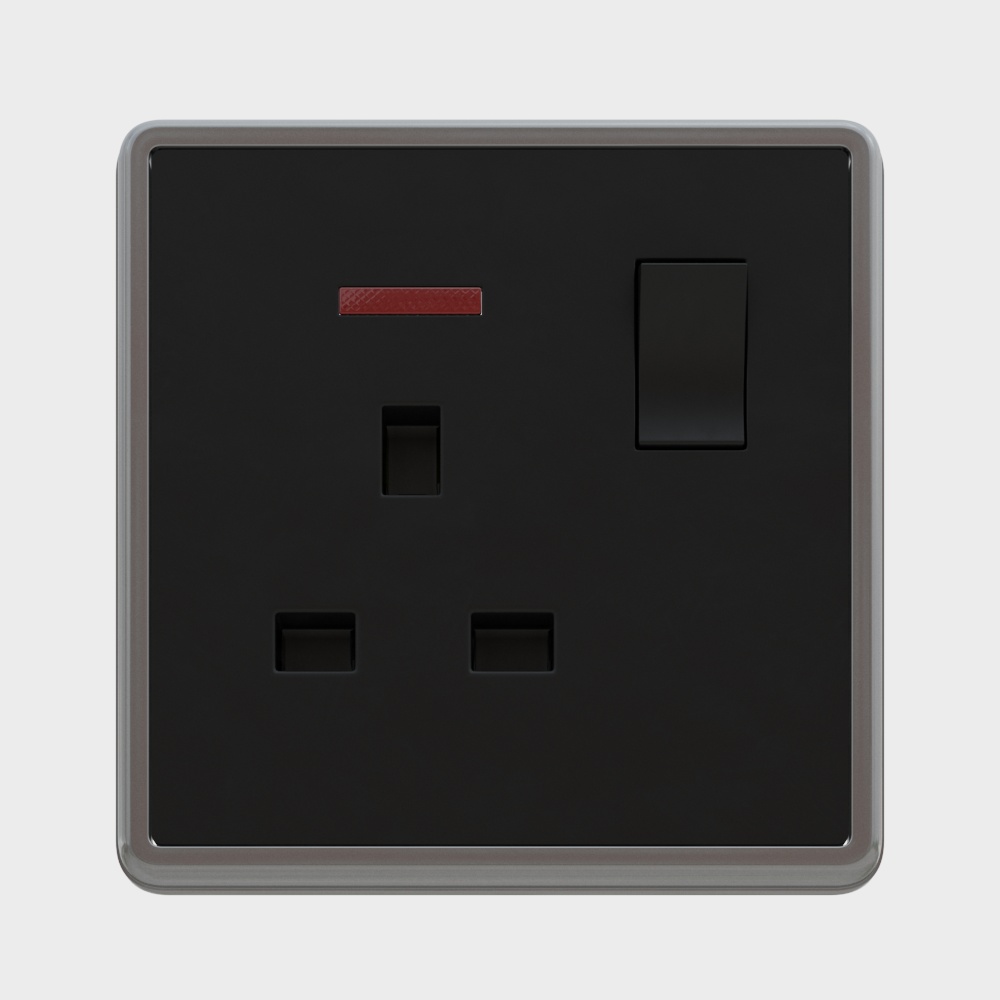 Black multi-function socket 1