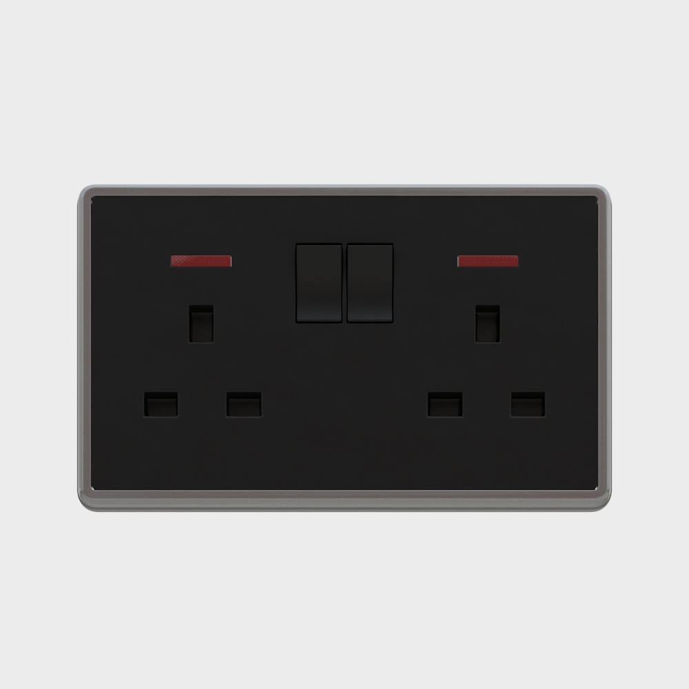 Innovative Low-Poly 3D Socket Model for Modern Interiors