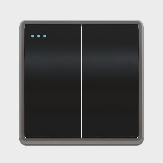 Futuristic Minimalist Dual Switch Panel 3D model