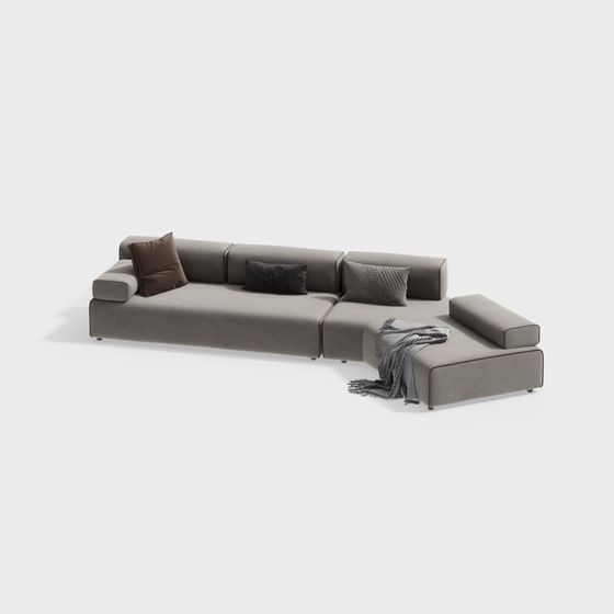 Urban Comfort Sofa 3D model for Modern Spaces