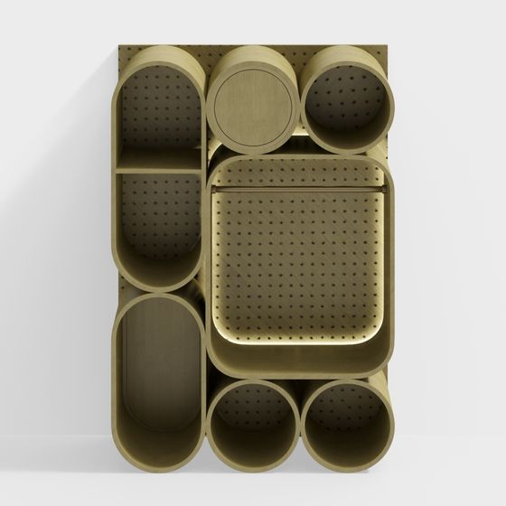 Stylish Pegboard Organizer 3D model for Creative Spaces