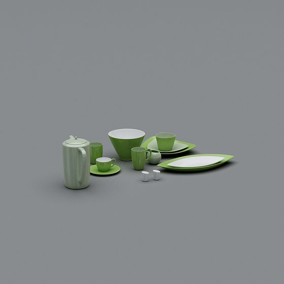 Green Harmony 3D Model for Elegant Dining