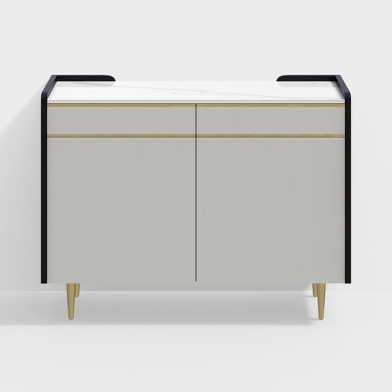 Mid-Century Modern Sideboard 3D model