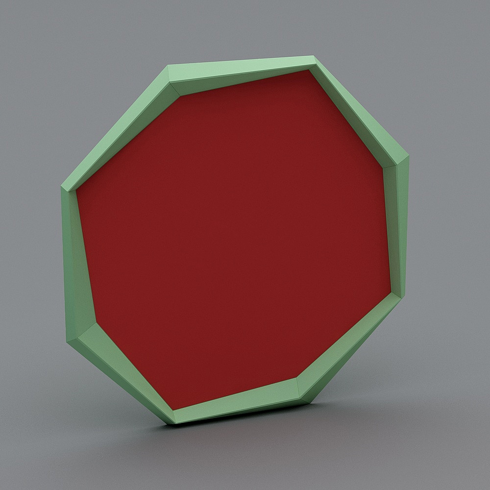 Unique Octagonal Decorative Panel 3D model