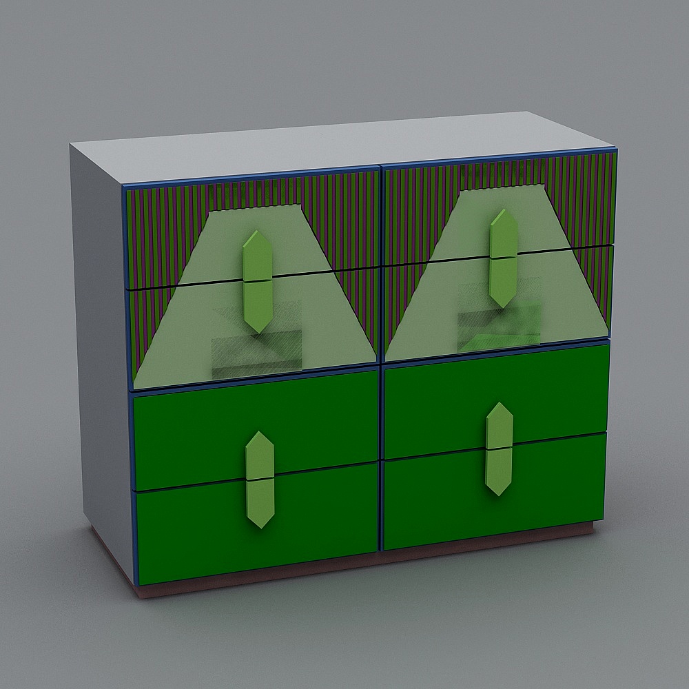 Abstract Art Cabinet 3D model
