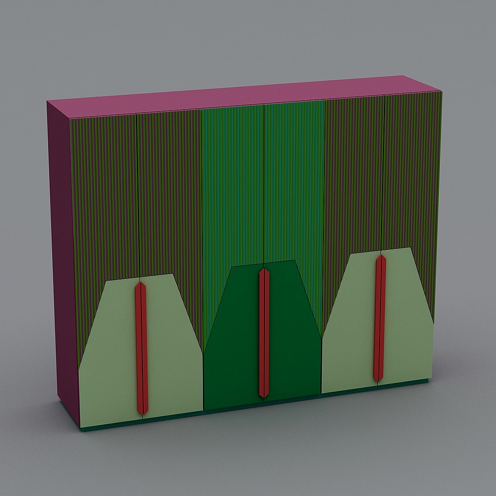 Vibrant Low Poly Abstract Nature-Inspired 3D Model