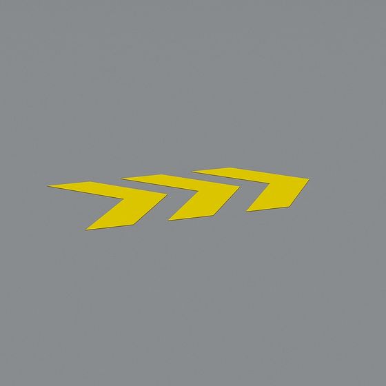 Vibrant Yellow Low-Poly Arrow 3D Model