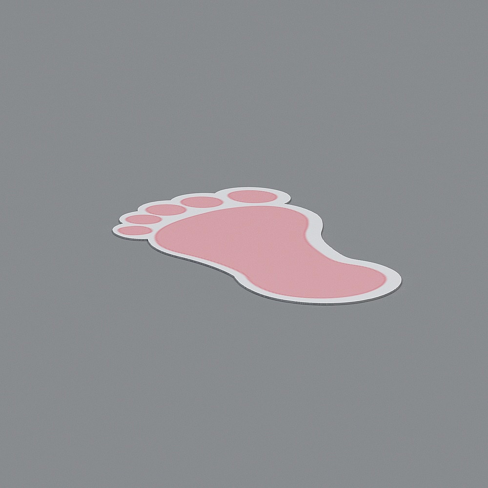 Footprint sticker single 1