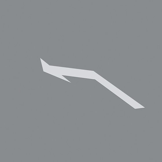 Minimalist Low-Poly Arrow 3D model