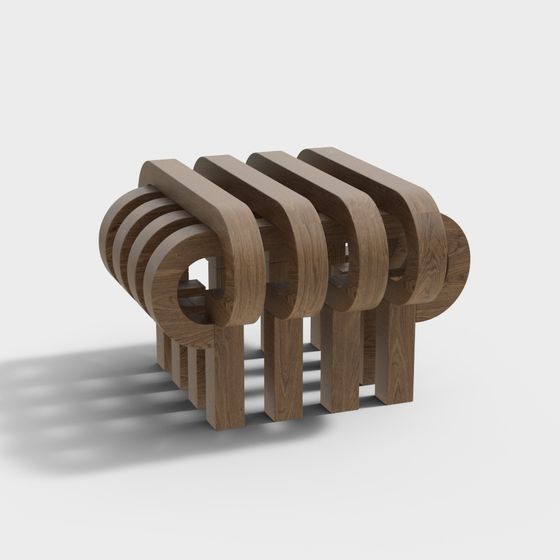 Tabouret en bois foncé moderne