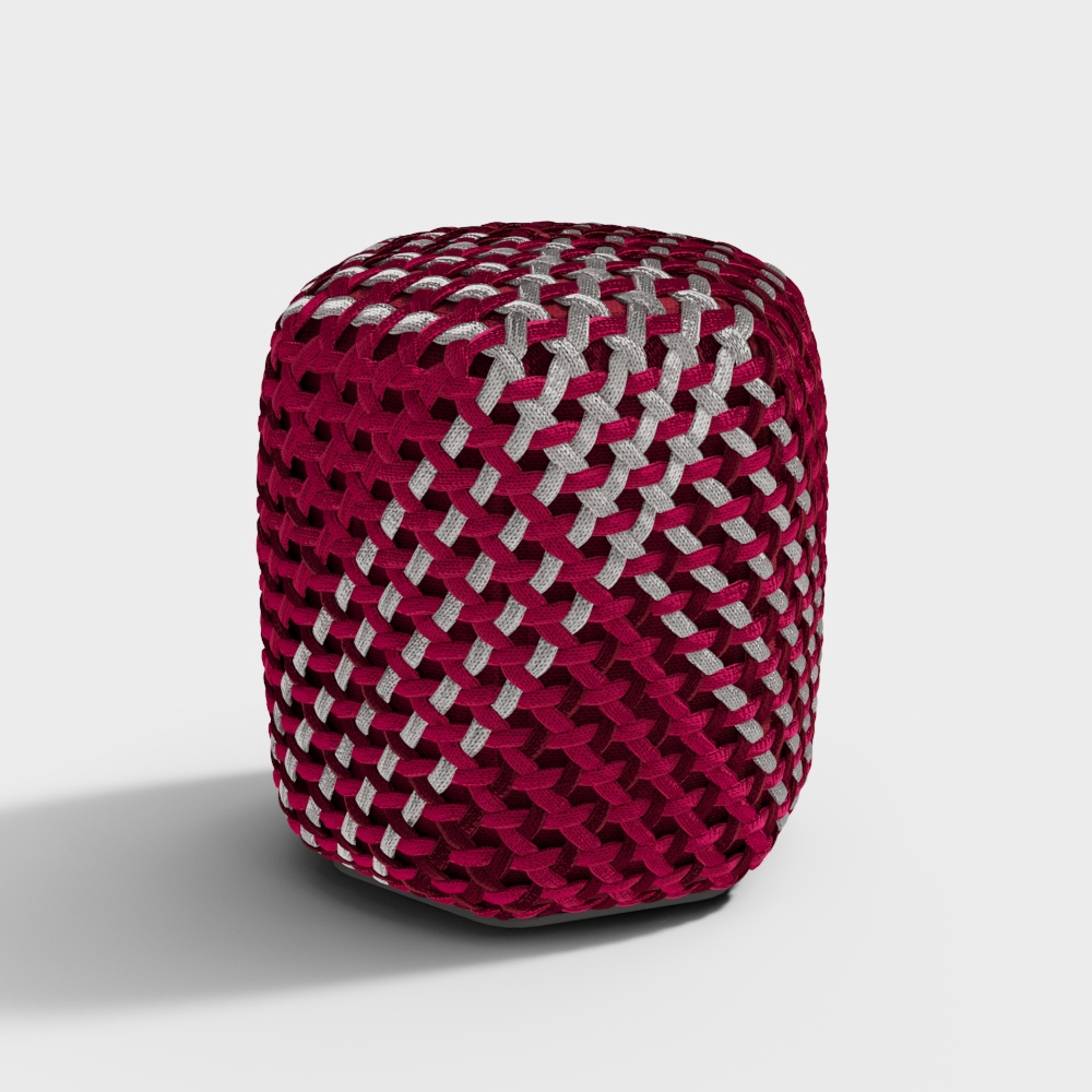 modern weaving red stool