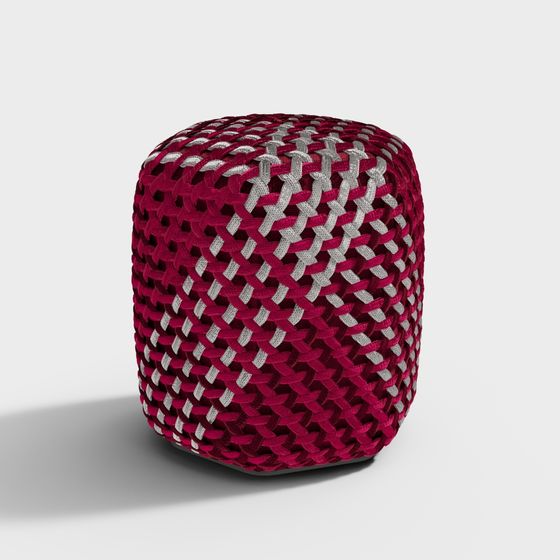 Woven Round Stool 3D model