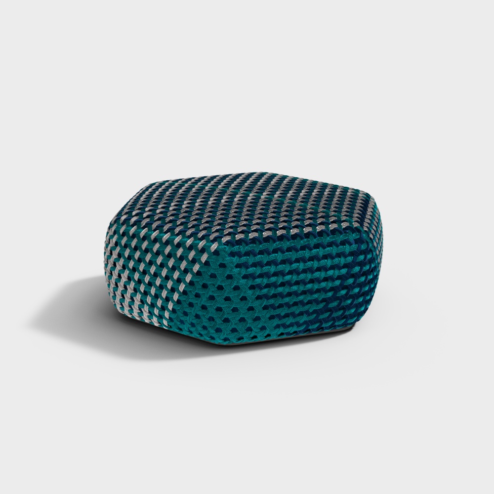 modern weaving blue stool