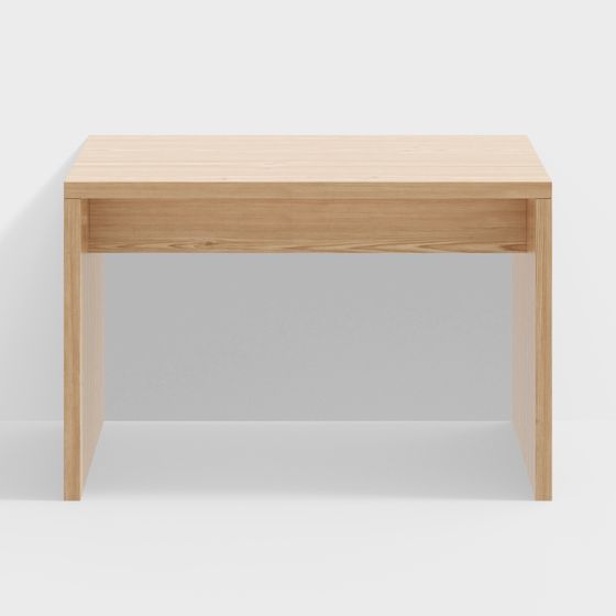 Stylish Wooden Desk 3D model for Creative Spaces