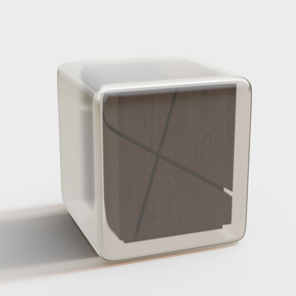 Stylish Cube Art Box 3D Model