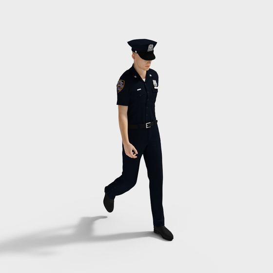 Realistic Police Officer 3D Model