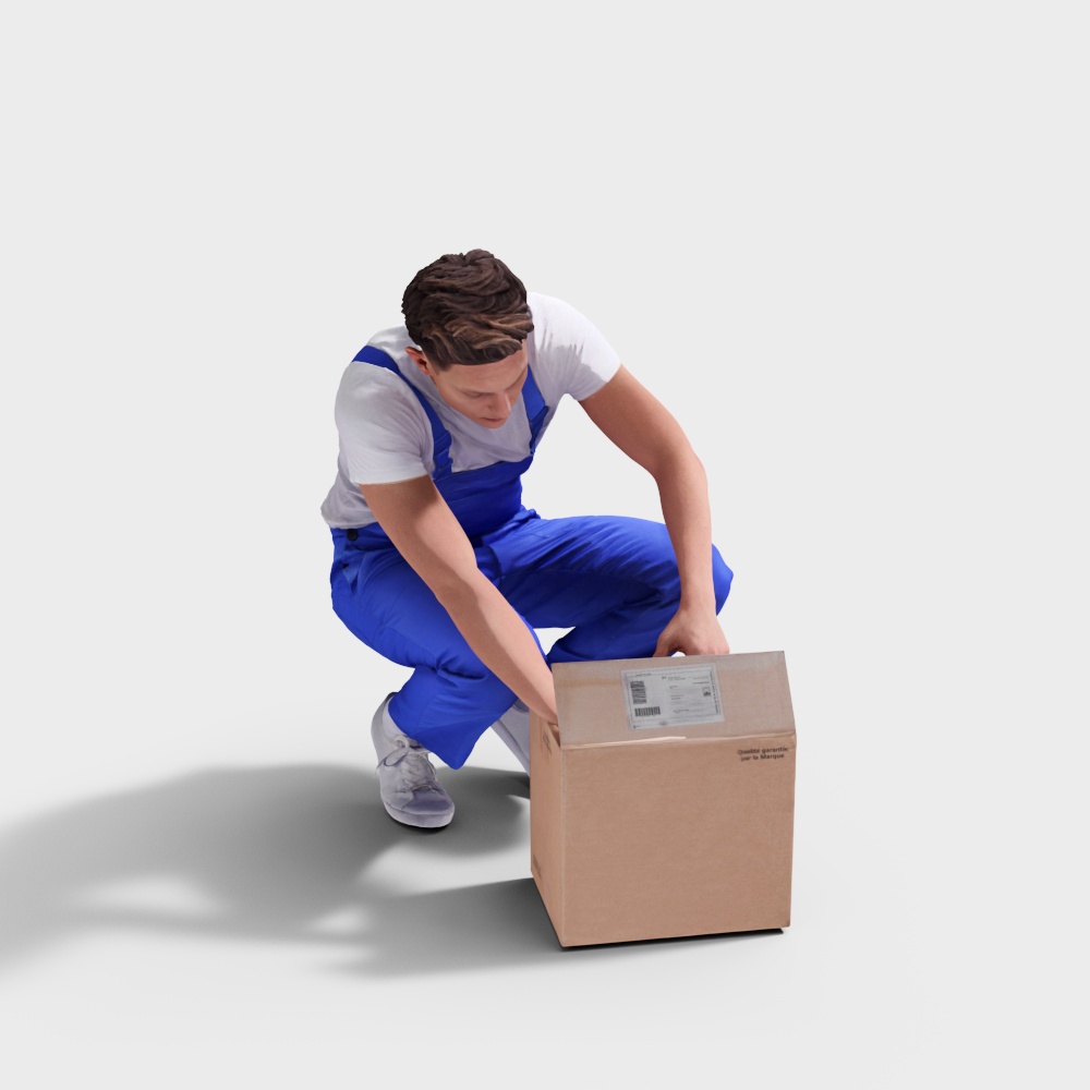 Realistic Low-Poly搬运工 3D Model