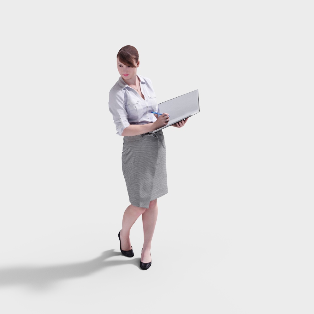 Businesswoman 3D Model - Low Poly with High Detail