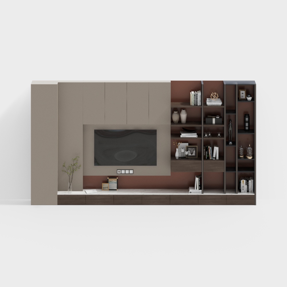 Modern All-in-One TV Cabinet