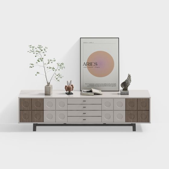 Urban Living Room TV Cabinet 3D model