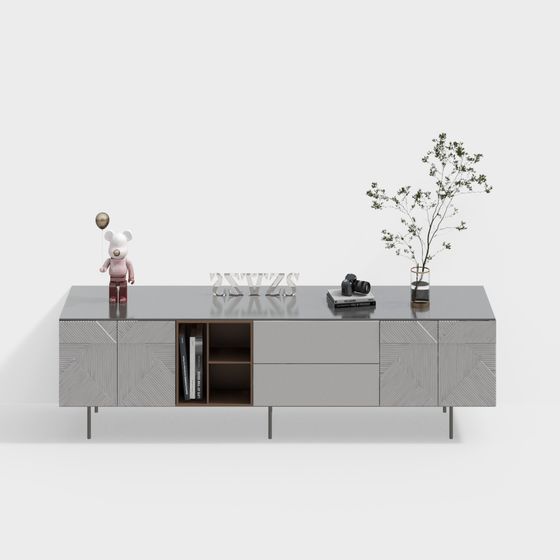 Urban Living Room Cabinet 3D model