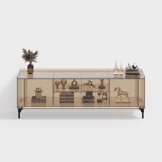 Chic Display Cabinet 3D model for Modern Spaces