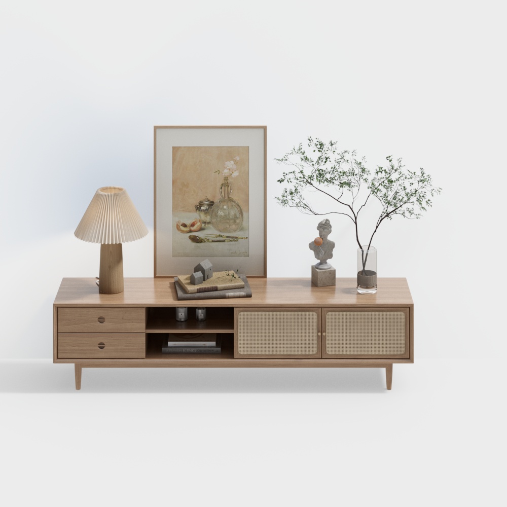 Modern wooden TV cabinet
