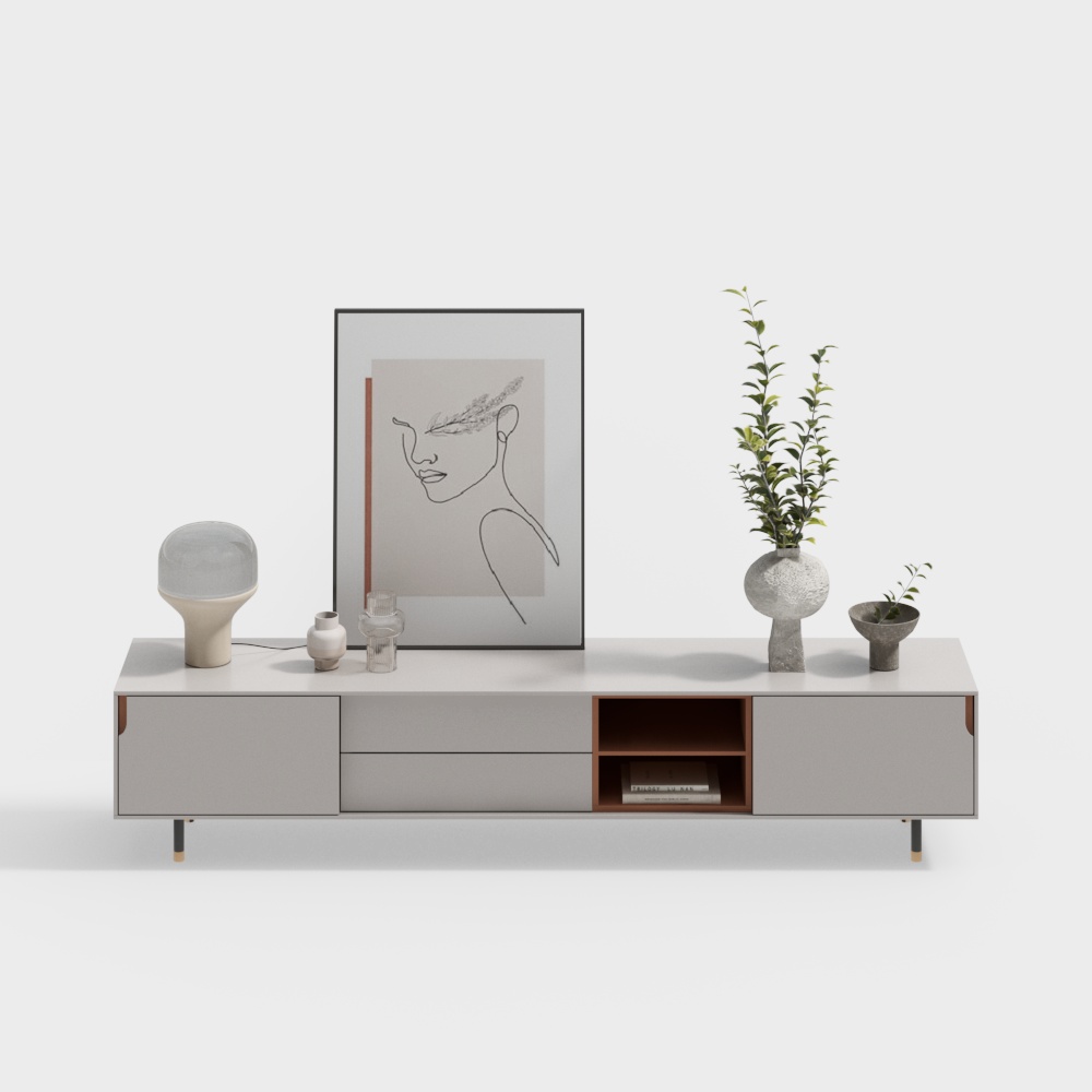 Mobile TV bianco moderno