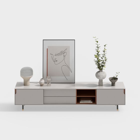 Stylish Modern TV Cabinet 3D model