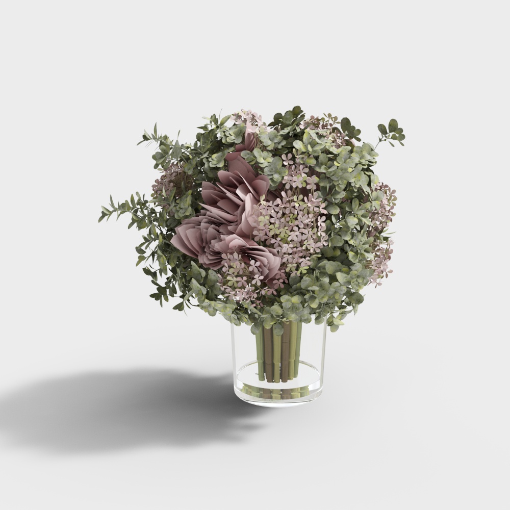 Spring Bouquet Low Poly 3D Model – Vibrant Floral Design