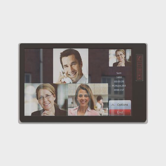 Modern Video Conference Interface 3D Model