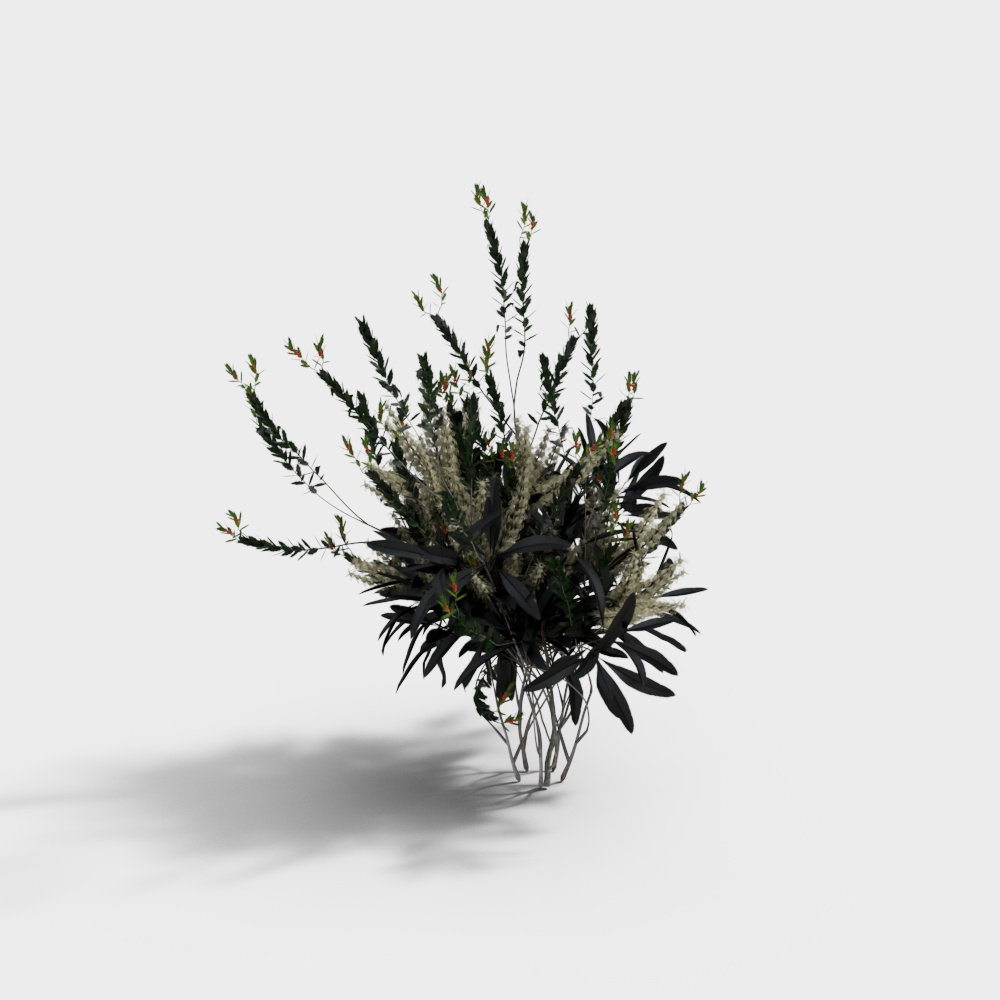 Natural Harmony 3D Model - Lush Floral Design