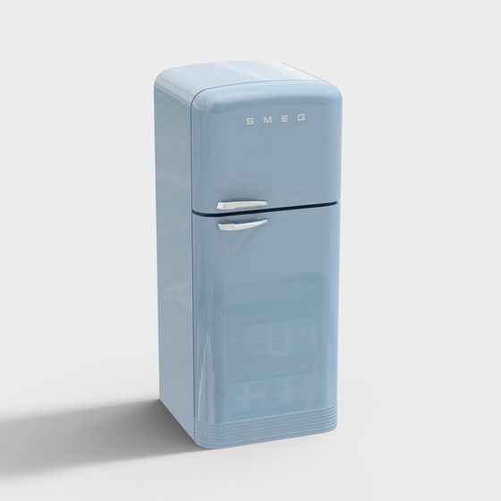 Retro-Modern SMEG Refrigerator 3D model