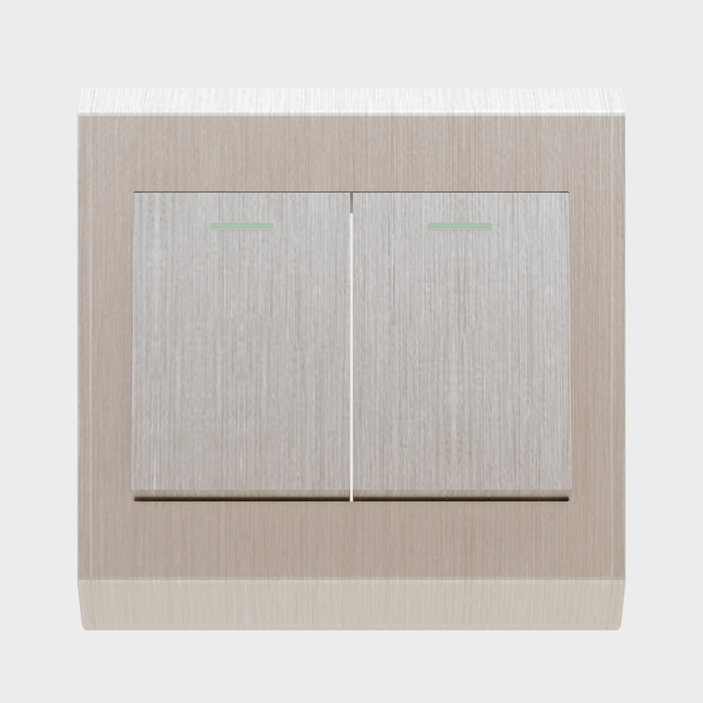 Interrupteur champagne or 2 interrupteurs