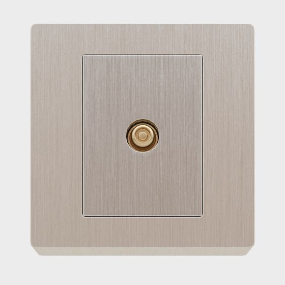 Prise en or champagne 1 ligne téléphonique