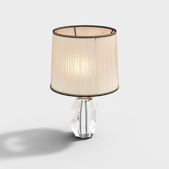 Elegant Crystal Table Lamp 3D model