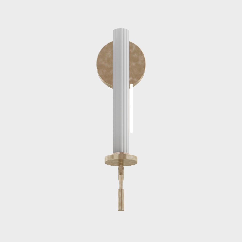 Elegant Modern Lighting Fixture 3D Model – Minimalist Gold Design