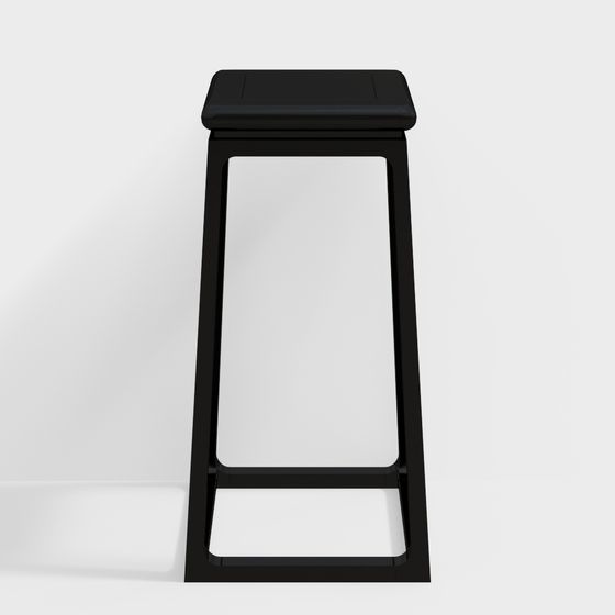 Stylish Low-Poly Bar Stool 3D model