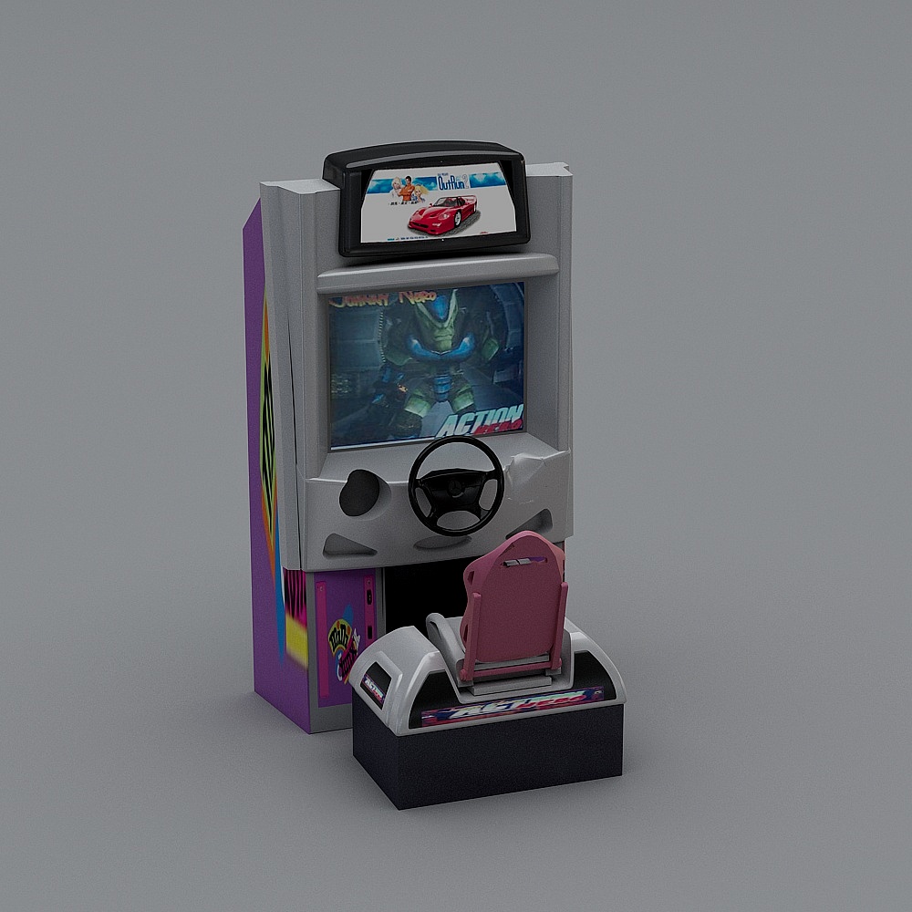 Retro Arcade Racing Machine 3D model
