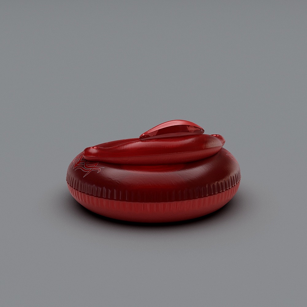 Elegant Ice Curling 3D Model