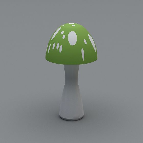 Charming 3D Mushroom Lamp Model
