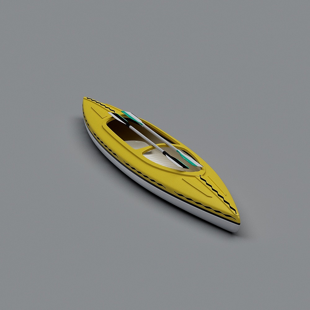 Summer Kayak 3D model for Outdoor Adventures