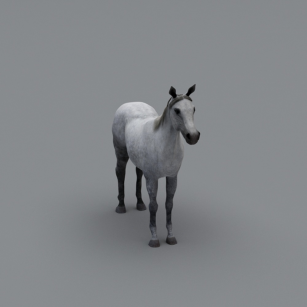 Realistic Low-Poly 3D Horse Model